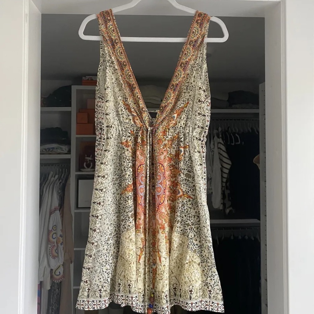 Camilla For Intermix OS - Orange Beaded Print